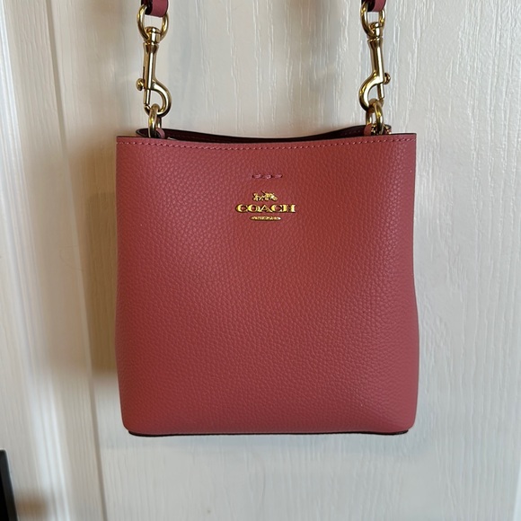 Coach Handbags - Coach mini town bucket dark pink crossbody